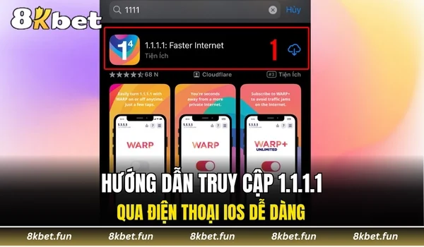 Hướng dẫn truy cập 1.1.1.1 qua điện thoại iOS dễ dàng